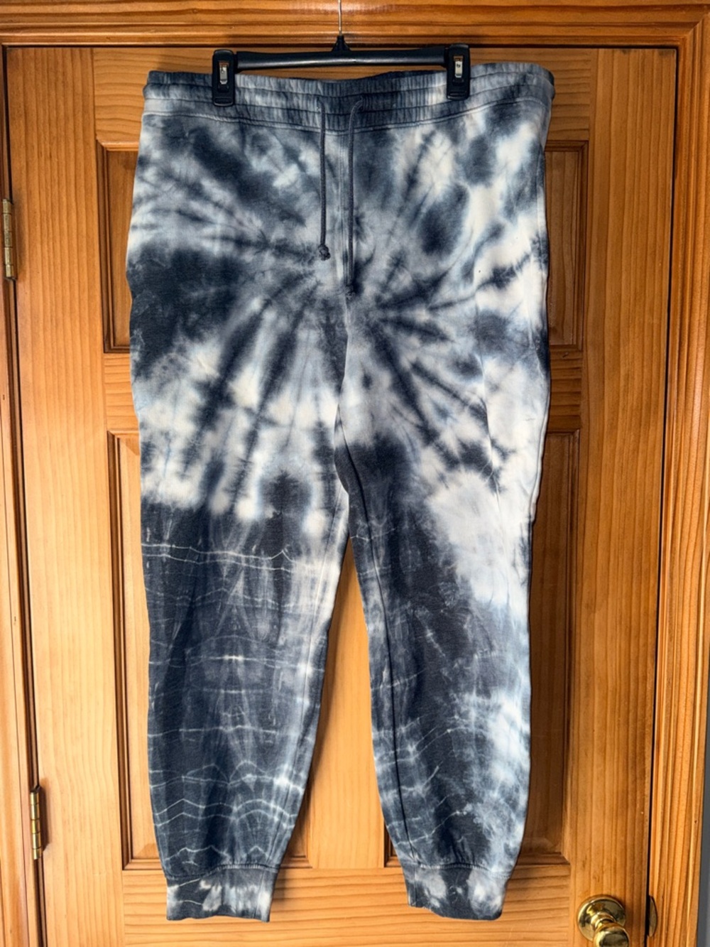 True Craft Men’s Bluish-Gray & White Tie-Dye Jogger Sweat Pants-L-EC - Picture 3 of 11